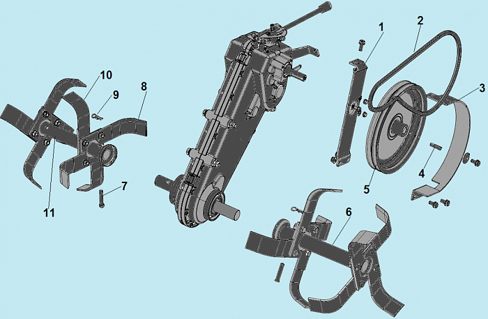 3 ФРЕЗЫ КУЛЬТИВАТОР CHAMPION BC8716